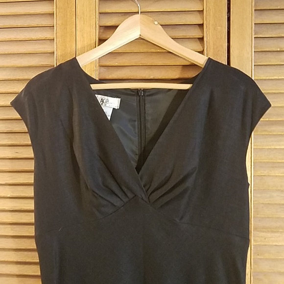 Black linen dress, sz 6, AGB Dress (Macys brand) - Picture 2 of 6